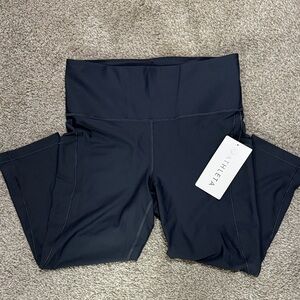Athleta Navy High-Waisted Leggings
